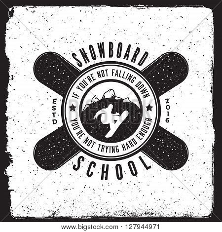 Snowboarding Emblem. Logotype Template