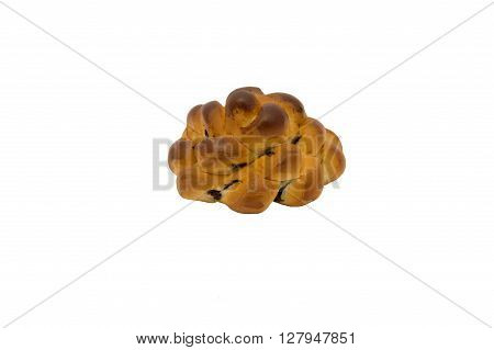 Homemade cheesecake with poppy seeds on white background