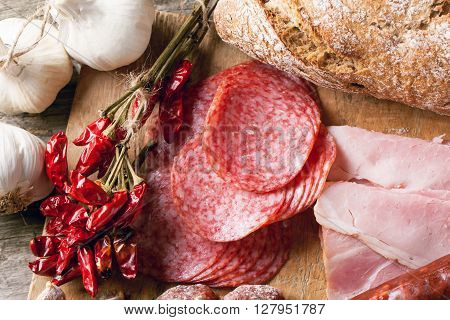 Sausages And Chili Peppers