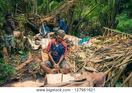 Working People In Forest
