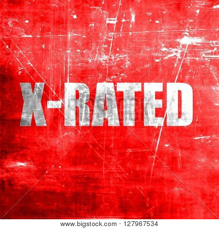 Xrated sign isolated