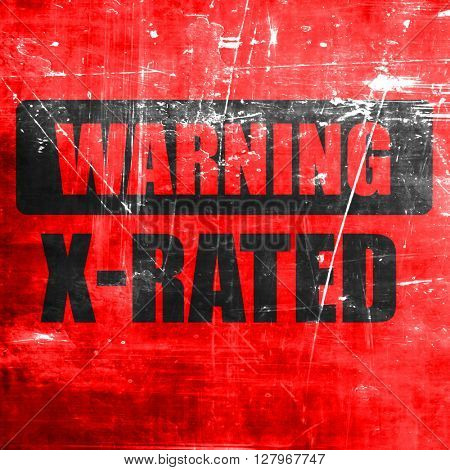Xrated sign isolated