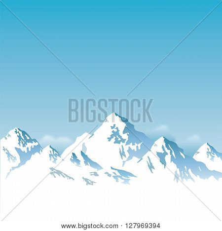 Series of snowcapped mountains - natural background