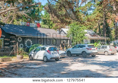 PLETTENBERG BAY SOUTH AFRICA - MARCH 3 2016: Farm stall and craft centre at The Heath near Plettenberg Bay on the road to Knysna