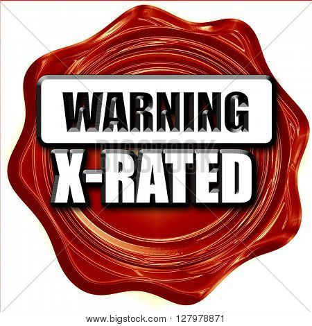 Xrated sign isolated