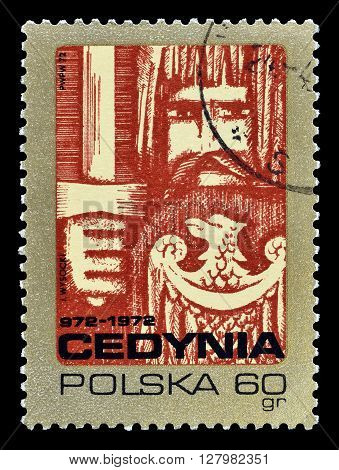 POLAND - CIRCA 1972 : Cancelled postage stamp printed by Poland, that shows Knight of King Mieszko.