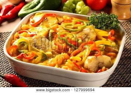 Traditional Brazilian Dish Called Moqueca De Peixe