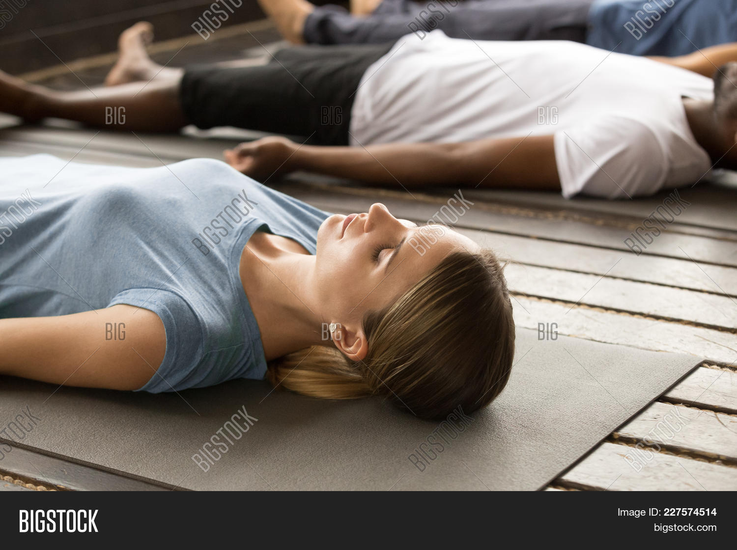 Group Young Sporty Image Photo Free Trial Bigstock Every yoga class includes savasana, which relaxes the whole body and gives you space to absorb the benefits of the practice. group young sporty image photo free