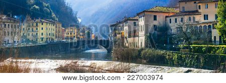 Traditional villages of Tuscany - Bagni di Lucca,  famous for his hot springs and termal waters, Italy