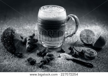 Bitter Gourd Juice With All Its Ingredient For Good Health And Is A Good Source For Vitamins, Iron &