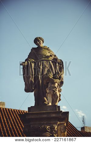 Historical Statues On The Streets Of Prague