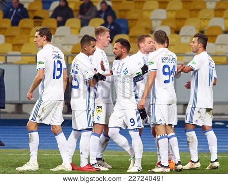 Kyiv, Ukraine - February 18, 2018: Ukrainian Premier League Game Fc Dynamo Kyiv V Olimpik Donetsk. F