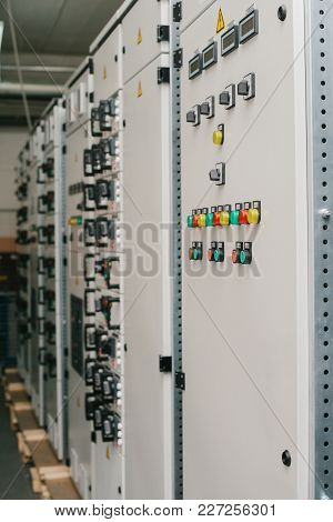 Low-voltage Cabinet. Modern Smart Technologies In The Electric Power Industry. The Use Of Electrical