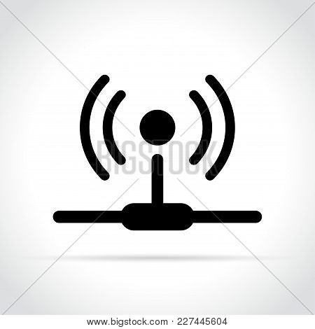 Illustration Of Router Icon On White Background