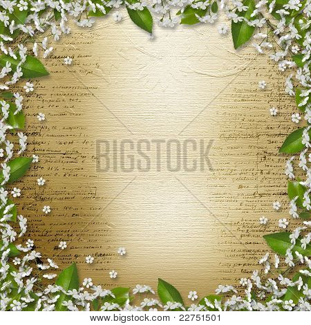 프레임 꽃 아름 다운 Bouque와 추상 배경 작성