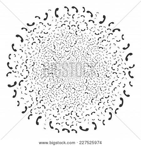 Call Exploding Circle. Object Pattern Created From Random Call Design Elements As Festive Globula. V