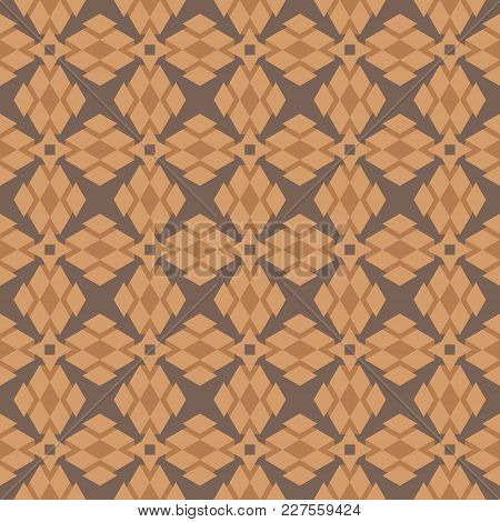 Vector Illustration Abstract Ornament Of Equilateral Triangles Of Brown Shades Of Dark Gray Backgrou
