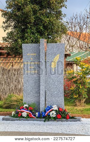 Inauguration Of A Monument Of The Dead Veterans Of The City For France