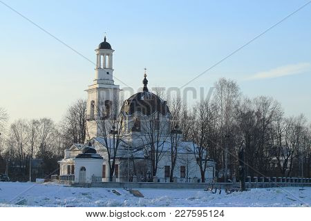 View Of The Church St. Alexander Nevsky In Ust-izhora, Winter,