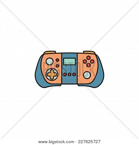 Remote Control Colorful Cartoon Icon Isolated On White Background. Remote Control Object For Cartoon