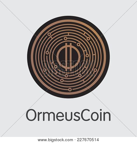 Ormeuscoin Finance. Blockchain Cryptocurrency - Vector Sign Icon. Modern Computer Network Technology