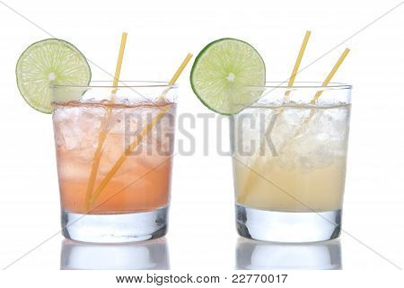 Cóctel Margarita o Long Island Iced Tea con cal