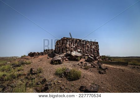 Agate House Ruin At Petrified Forest National Park Near Holbrook Arizona Usa