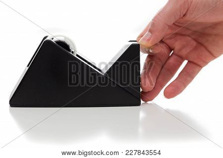Isolated Sellotape Against A White Background In A Studio