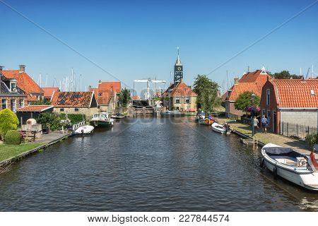 Impression Of The Frisian Village Hindeloopen In The Netherlands