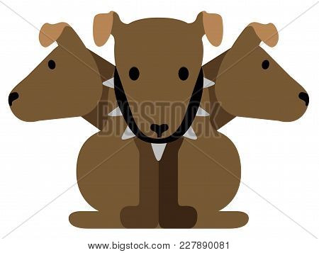 Isolated Cute Cerberus Icon. Vector Illustration Design