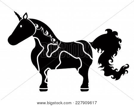 Isolated Cute Unicorn Image. Vector Illustration Design
