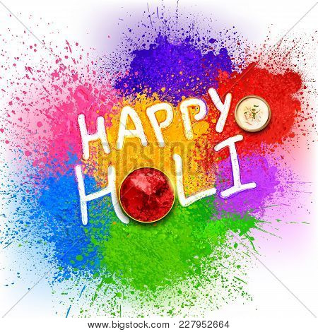 Illustration Of Abstract Colorful Happy Holi Background For Color Festival Of India Celebration Gree