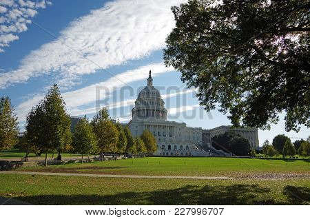 Washington Dc, United States - October 31, 2017: United States Capitol Building