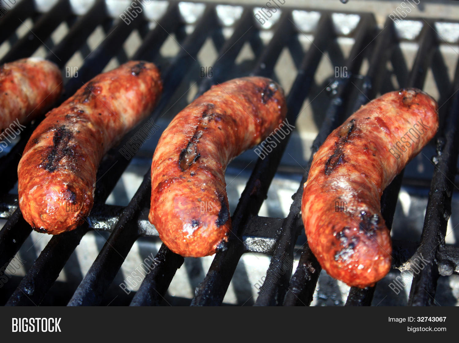 Brats Cooking On Grill Image & Photo (Free Trial) Bigstock