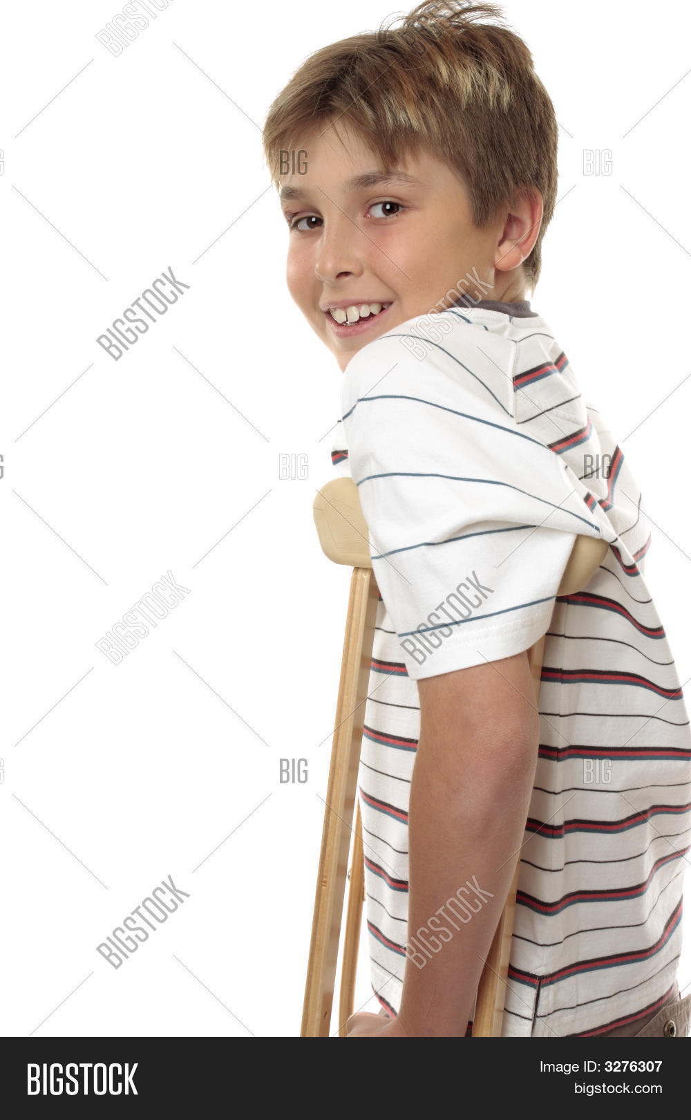 Child Using Crutches Image & Photo (Free Trial) Bigstock