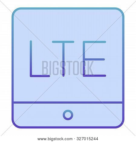 Lte Coverage Flat Icon. 4g Internet Blue Icons In Trendy Flat Style. Networking Concept Gradient Sty