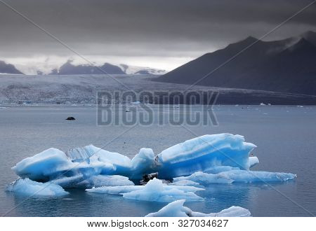 Stormy landscape at Jokullsarlon, Iceland, Europe