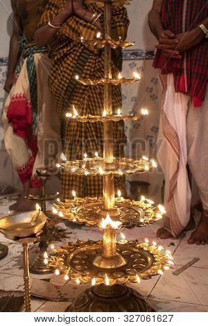 Image Of An Oil Lamp Used During Worship