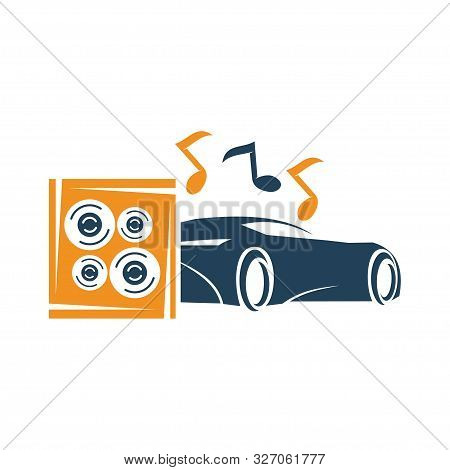 Audio Car System Logo Template Isolated Icon Symbol Vector