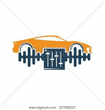 Audio Car System Equalizer Beat Logo Template Isolated Icon