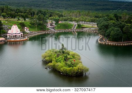 The Ganga Talao Temple In Grand Bassin, Savanne, Mauritius.