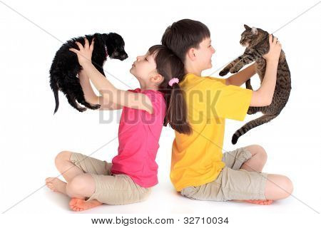 	Children with family pets.