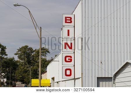 Marion - Circa September 2019: Bingo Hall And Parlor. Bingo Provides A Chance To Win Money And Provi