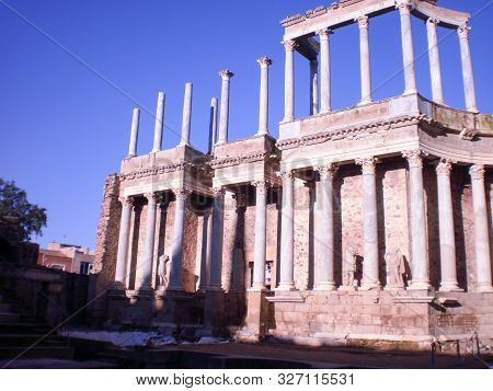 Roman Theater Dated In The First Century In Augusta Emerita Enclosure To Interpret Greek And Latin D