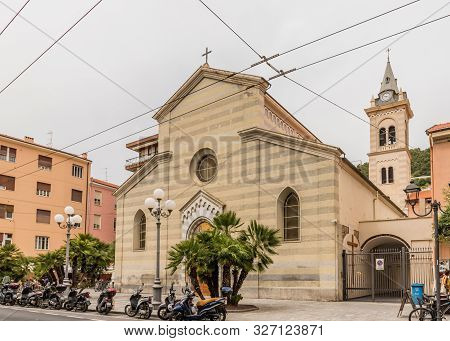 Ventimiglia Italy. 14 June 2019.parrocchia Santagostino Church In Ventimiglia Italy