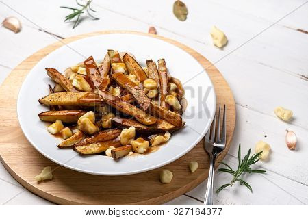 Montreal Poutine Gravy Fries Dish.