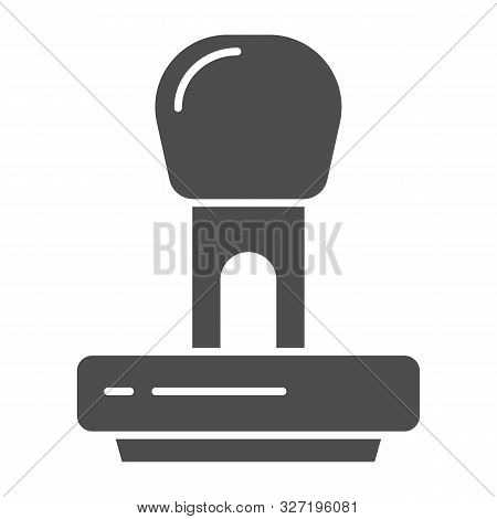 Stamp Solid Icon. Stamper Vector Illustration Isolated On White. Post Cliche Glyph Style Design, Des