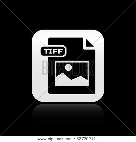 Black Tiff File Document. Download Tiff Button Icon Isolated On Black Background. Tiff File Symbol. 