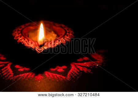 Hindu Gods Concept With Ganesha And Laxmi Idols With Bright Background