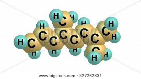 Alloocimene Molecular Structure Isolated On White